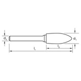 Sutton Double Cut Carbide Bur-1/2" x 1-1/4" (Each)