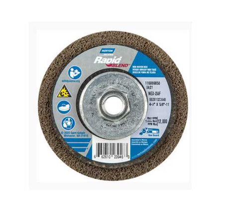 115mm NEX Rapid Blend Discs in a 10-pack for smooth blending and finishing on ferrous and non-ferrous materials.