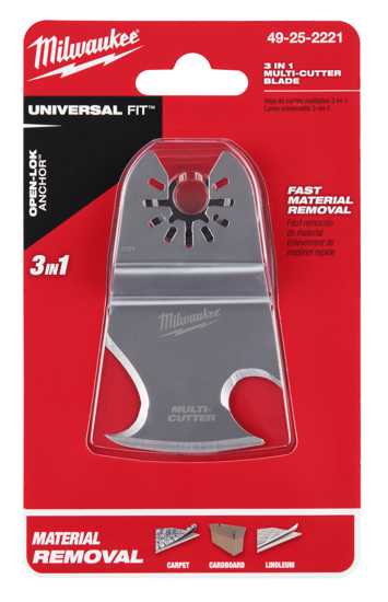 Milwaukee OPEN-LOK Multi Cutter Scraper Blade-3 in 1 (Each)