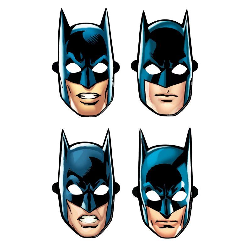 Batman Heroes Unite Paper Masks - Pack of 8