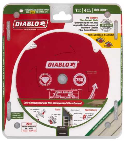 Diablo Circular Saw Blade Cement 184mm 4T (Each)