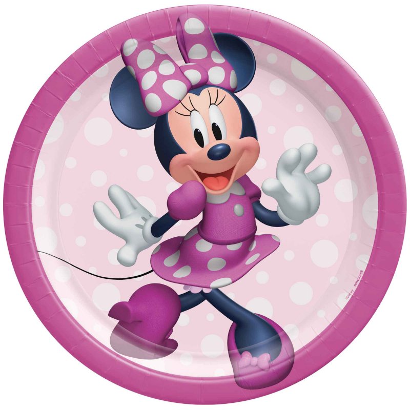 Round Paper Plate - Minnie Mouse Forever (17cm) (Pack of 8)