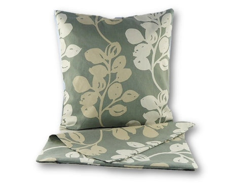 Plain Flower Duck Egg Cushion Covers set of 2, featuring a soft floral design and zip closure for easy cleaning.