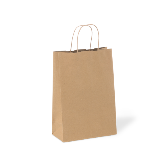 #16 Kraft Paper Carry Bag Twist Handle-355x240x120mm-200-Case