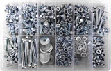 Class 8.8 M8 Bolt/Nut/Washer Assortment Kit with 485 pieces for durable fastening in various projects, featuring multiple sizes and types.