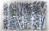 Class 8.8 Metric Bolt and Nut Assortment Kit, 176 pieces, featuring durable zinc-plated bolts and hex nuts in various sizes.