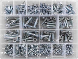 Grade 5 & 8 UNC Bolt and Nut XL Assortment Kit featuring 245 zinc plated fasteners, ideal for construction and DIY projects.