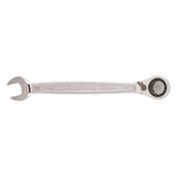 Kincrome 12Pc Metric Rev Comb. Gear Spanner Set in Chrome Vanadium Steel, featuring thin heads for tight access and fine gear ratcheting.