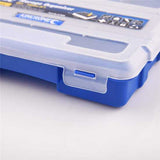 Kincrome Plastic Organiser-Mini with 10 compartments, clear lid, and carry handle for efficient small parts storage.