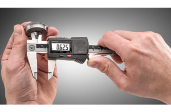 Starrett EC799A-6 electronic caliper, featuring ergonomic design, large LCD, inch/mm conversion, and durable stainless steel.