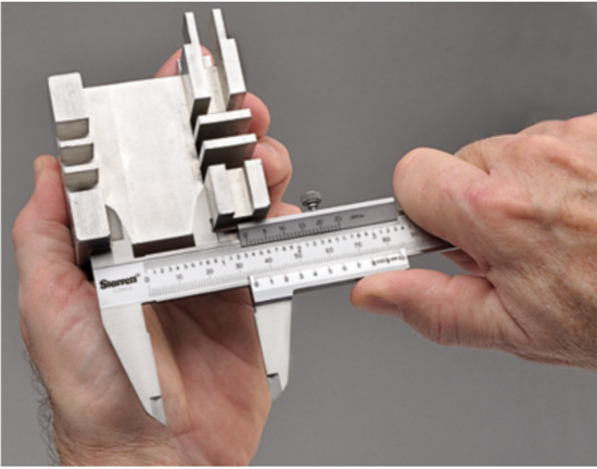 Starrett Vernier Caliper 125MEA-8/200-200mm: Durable stainless steel, dual metric/inch, clear graduations, depth rod, precision tool.