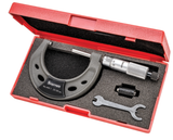 Starrett Outside Micrometer 444MXRL-50 features a satin chrome finish and measures 25-50mm with 0.01mm graduations.