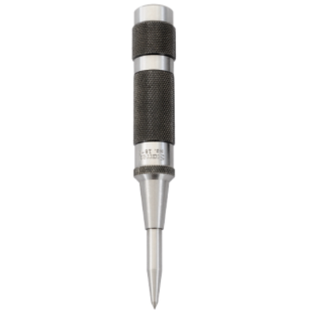 Heavy-duty automatic centre punch with a knurled handle, designed for precise marking in various materials.