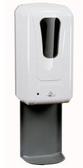 MAC Automatic Hand Sanitiser Dispenser with drip tray, touchless sensor, 1L capacity, stylish for any environment.