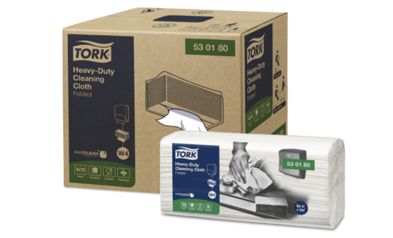 Tork W4 Heavy Duty Folded Cleaning Cloth White-70-Pack