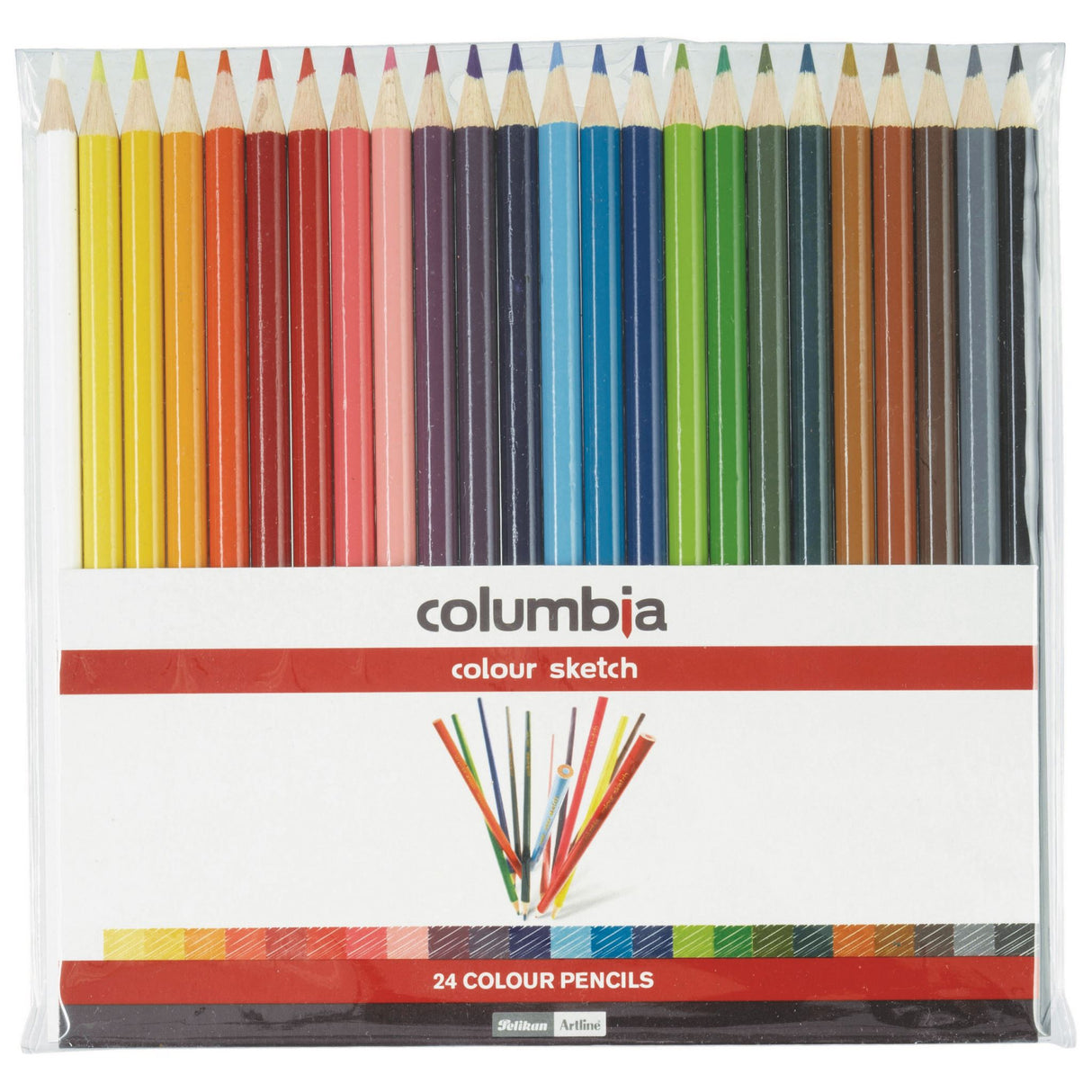 Columbia Coloursketch Colour Pencil Round Wallet 24 featuring 24 vibrant, non-toxic pencils with a smooth, easy-to-sharpen design.