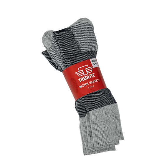 Tredlite Work Socks - 3 Pack (Packet)