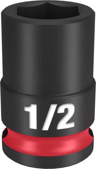 Milwaukee Shockwave Impact Duty Socket 3/8" drive, 1/2" size, forged steel, non-slip design, ideal for high torque applications.