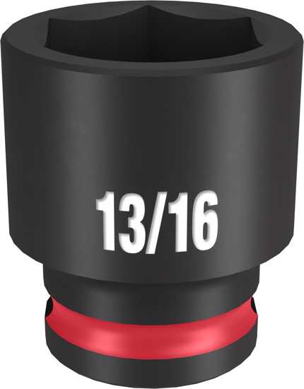 Milwaukee Shockwave 3/8" Drive 13/16" impact socket features durable forged steel, non-slip design, and easy markings.