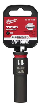 Milwaukee Shockwave Deep Impact Duty Socket 3/8"Dr-11mm (Each)