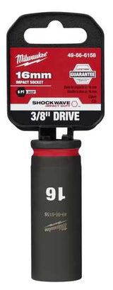 Milwaukee Shockwave Deep Impact Duty Socket 3/8"Dr-16mm (Each)