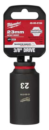 Milwaukee Shockwave Deep Impact Duty Socket 3/8"Dr-23mm (Each)