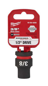 Milwaukee Shockwave Impact Duty Socket 1/2" Drive-3/8" (Each)