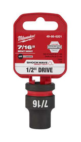 Milwaukee Shockwave Impact Duty Socket 1/2" Drive-7/16" (Each)