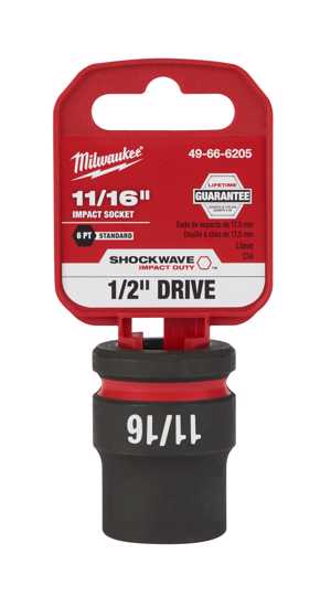 Milwaukee Shockwave Impact Duty Socket 1/2" Drive-11/16" (Each)