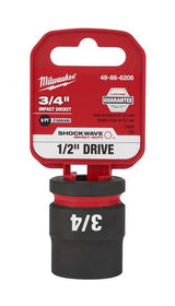 Milwaukee Shockwave Impact Duty Socket 1/2" Drive-3/4" (Each)