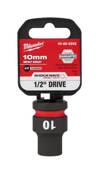 Milwaukee Shockwave Impact Duty Socket 1/2" Drive-10mm (Each)