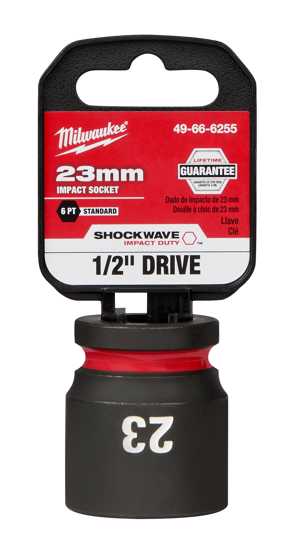 Milwaukee Shockwave Impact Duty Socket 1/2" Drive-23mm (Each)