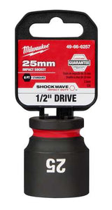 Milwaukee Shockwave Impact Duty Socket 1/2" Drive-25mm (Each)