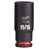 Milwaukee Shockwave Deep Impact Duty Socket 1/2"Dr-15/16" (Each)