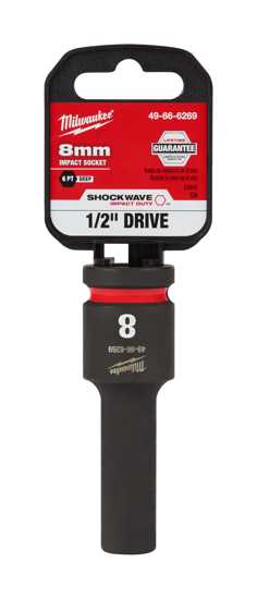 Milwaukee Shockwave Deep Impact Duty Socket 1/2"Dr-8mm (Each)