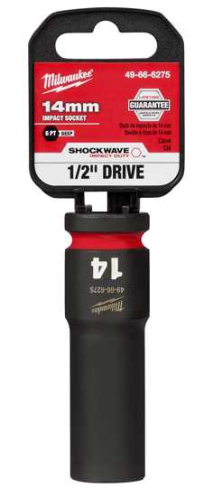 Milwaukee Shockwave Deep Impact Duty Socket 1/2"Dr-14mm (Each)