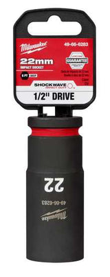 Milwaukee Shockwave Deep Impact Duty Socket 1/2"Dr-22mm (Each)