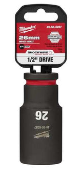 Milwaukee Shockwave Deep Impact Duty Socket 1/2"Dr-26mm (Each)