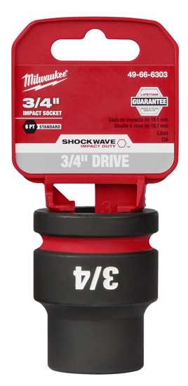 Milwaukee Shockwave Impact Duty Socket 3/4" Drive-3/4" (Each)