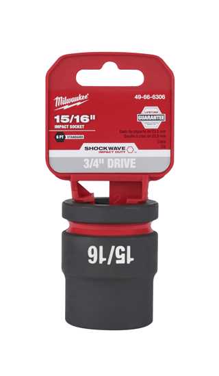 Milwaukee Shockwave Impact Duty Socket 3/4" Drive-15/16" (Each)