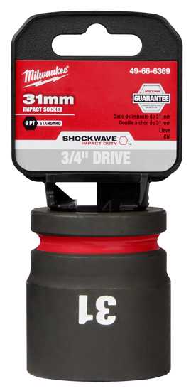 Milwaukee Shockwave Impact Duty Socket 3/4" Drive-31mm (Each)