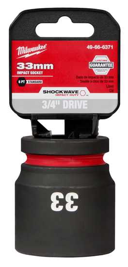 Milwaukee Shockwave Impact Duty Socket 3/4" Drive-33mm (Each)