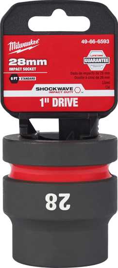 Milwaukee Shockwave Impact Duty Socket 1" Drive-28mm (Each)