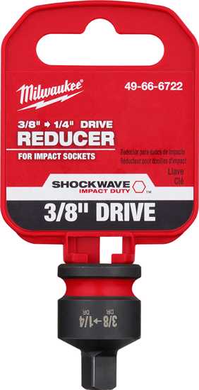 Milwaukee Shockwave Impact Socket Reducer 3/8 - 1/4" (Each)