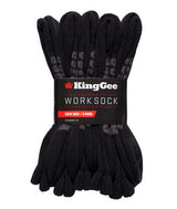 KingGee, Men's Crew Cotton Work Sock, K09035-Pack of 5 (Packet)