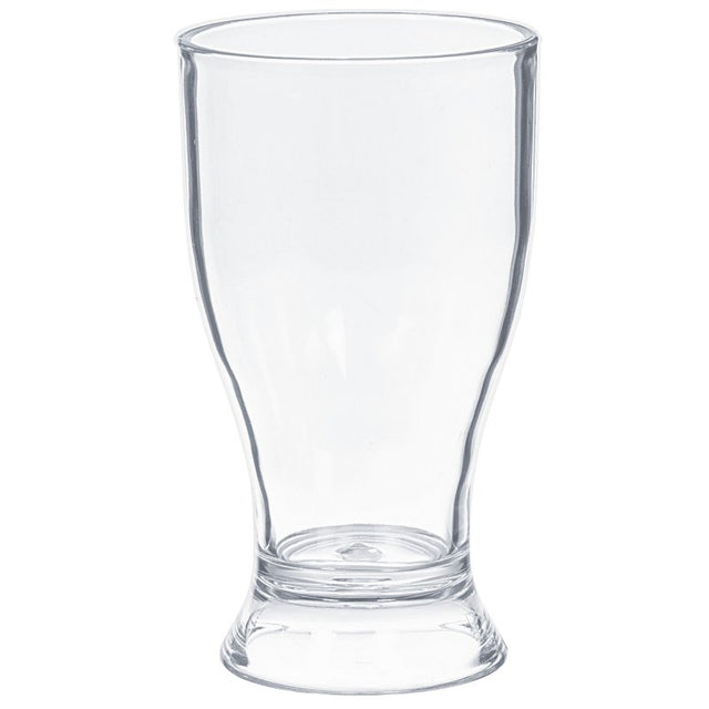 Clear plastic Pilsner mini beer glasses (236ml) in a pack of 4, perfect for enjoying craft beers at gatherings.