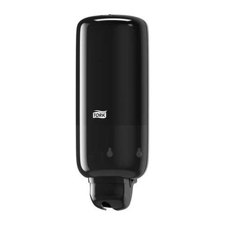 Tork S1 Liquid Soap Dispenser in black, 1000ml, stylish and ergonomic for efficient handwashing in any setting.