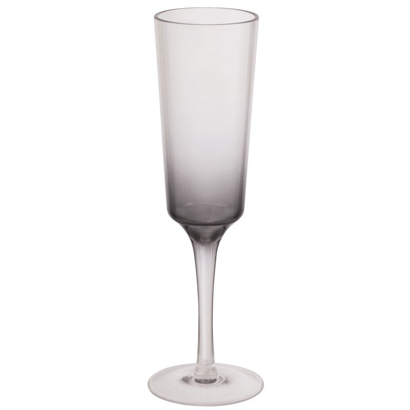 Elegant reusable plastic champagne flute (177ml) featuring a stylish ombre design, perfect for toasts and celebrations.