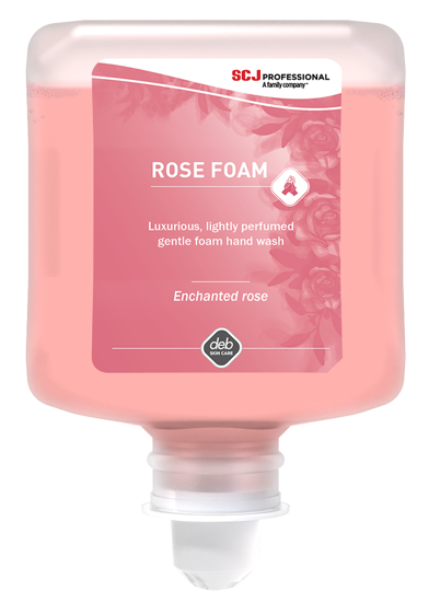 Luxurious 1L foaming hand wash with enchanting rose fragrance, ideal for promoting hygiene in various communal settings.