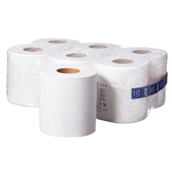 Tork M2 Basic Paper Centrefeed Roll 1ply White-300m-Case